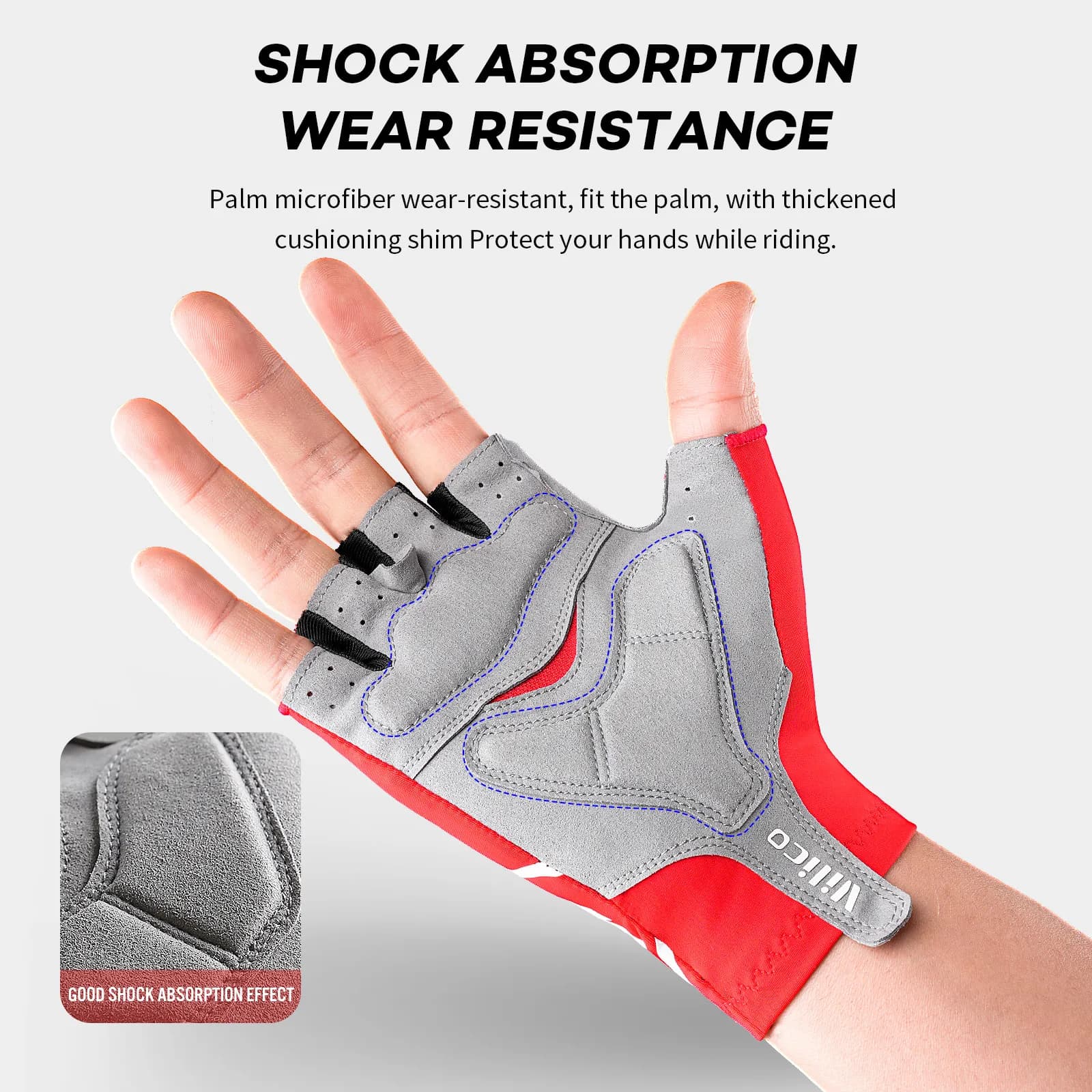 Gants cyclisme Breaking Wind demi-doigts - Performance aérodynamique pour course et VTT