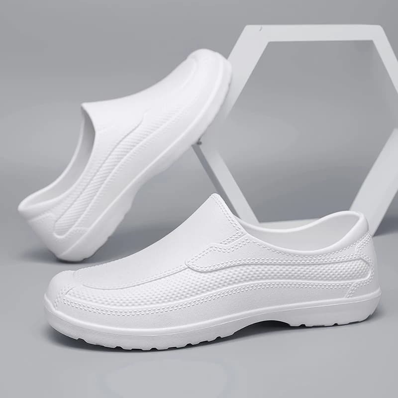 Chaussures de pêche étanches alimentaires en stock, bottes de sécurité travail extérieur ultra-légères antidérapantes