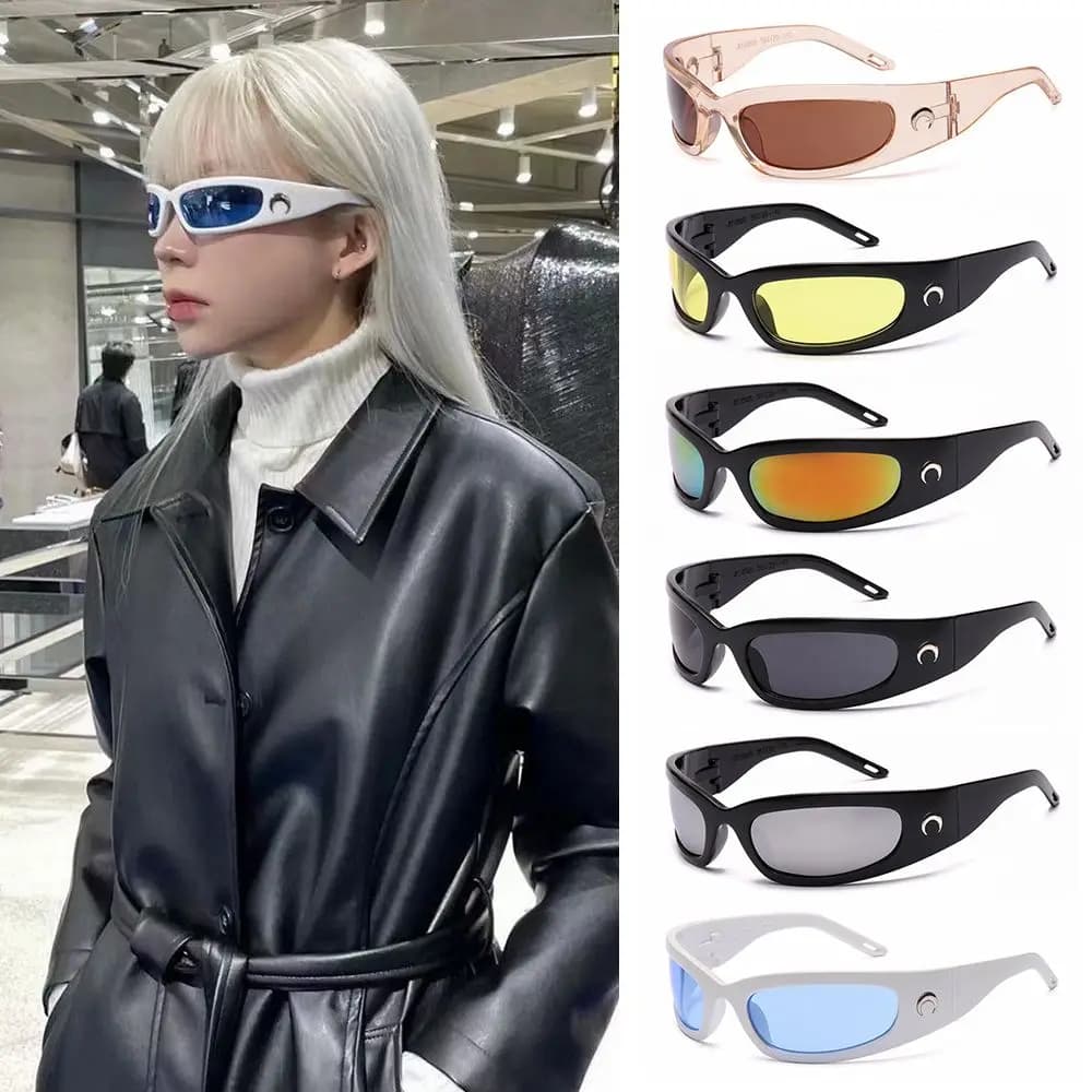 Lunettes de pêche design lune tendance - Style hip hop pour pêcheurs branchés