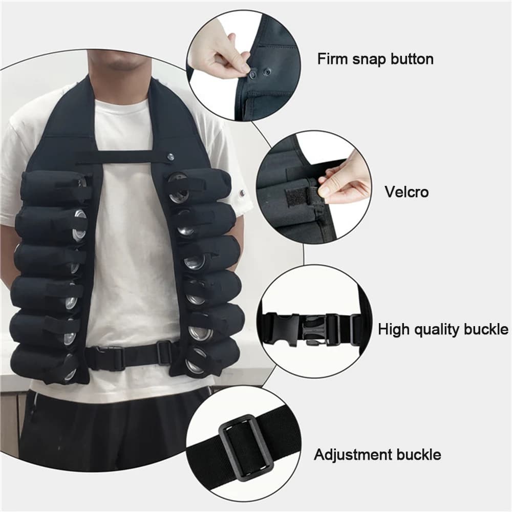 Gilet de pêche tactique respirant avec multiples poches pour bouteilles et équipement de pêche