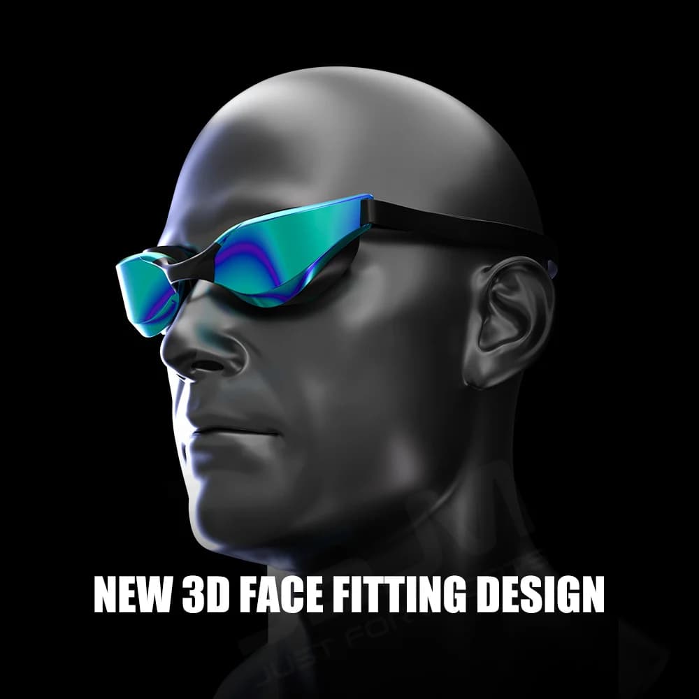 Lunettes de natation professionnelles JSJM adultes anti-buée HD grand angle étanches réglables silicone