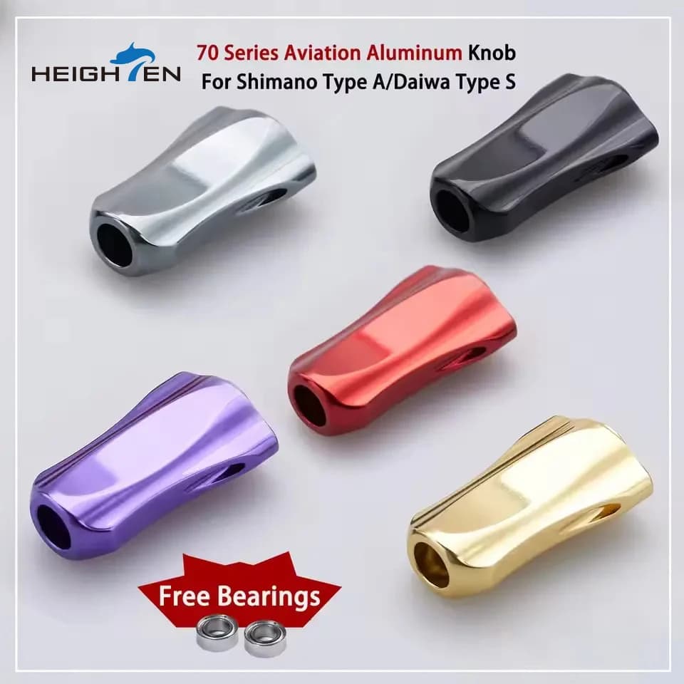 Manivelle HEIGHTEN aluminium 21mm pour moulinet Shimano Type A Daiwa Type S 1000 à 3000 pêche sportive