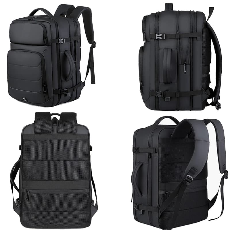 Sac à dos homme extensible 17 pouces étanche USB - Sac école sport voyage ordinateur portable