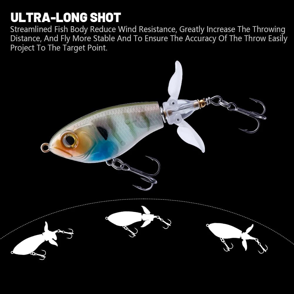Leurre flottant TREHOOK Whopper Popper 9g 16g avec hélices - Appât de surface pour carnassiers pêche topwater
