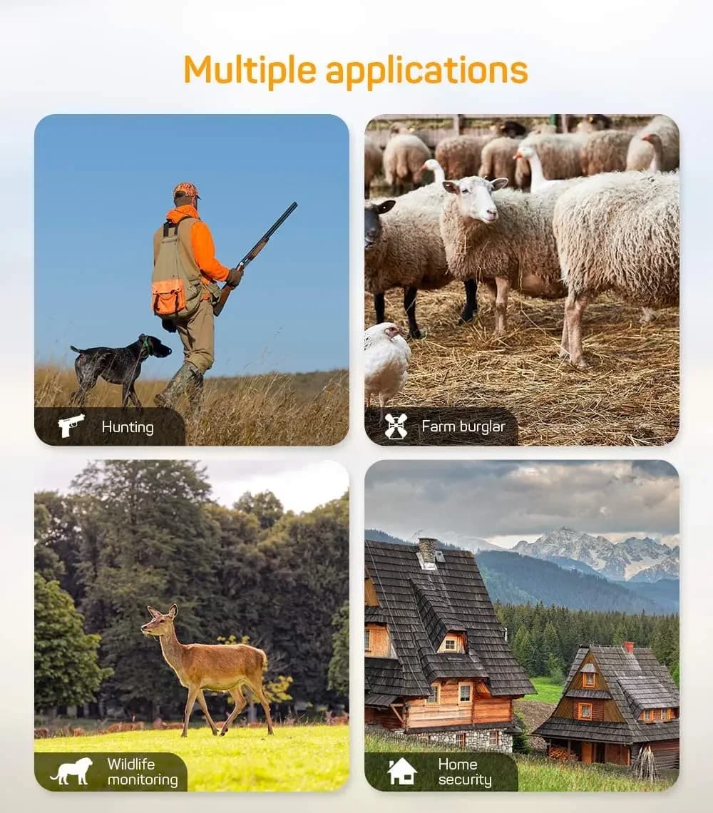 Caméra trail 1080P détecteur d'animaux sauvages étanche avec déclenchement automatique pour pièges photos extérieurs