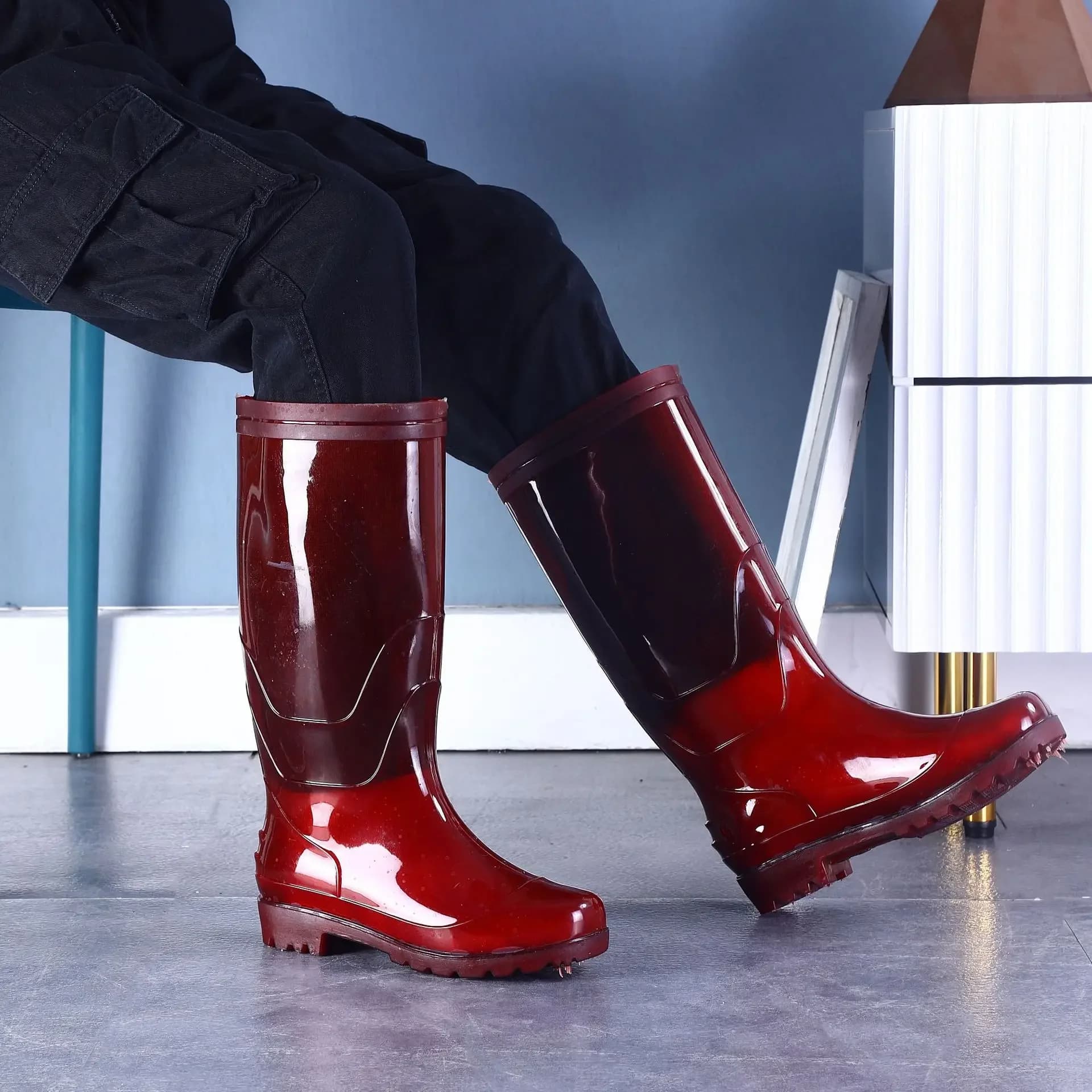 Bottes de pluie longue tige séchage rapide chaussures aquatiques gros lot homme chantier moulage