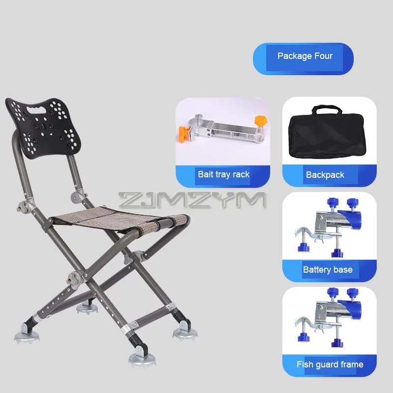 Chaise de pêche tout-terrain réglable 180° - Siège waterproof et forte capacité de charge