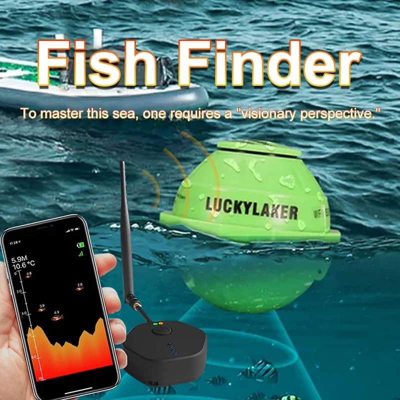 LUCKY FF916 sondeur WiFi amélioré portée 120m profondeur 45m compatible iOS Android sans fil