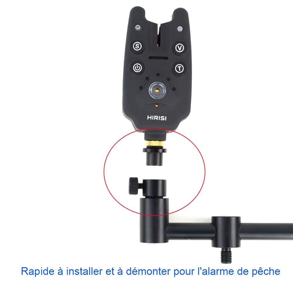 Connecteur Quick Change pour pêche à la carpe - Compatible rod pod, bank sticks et alarmes de touche AQ208