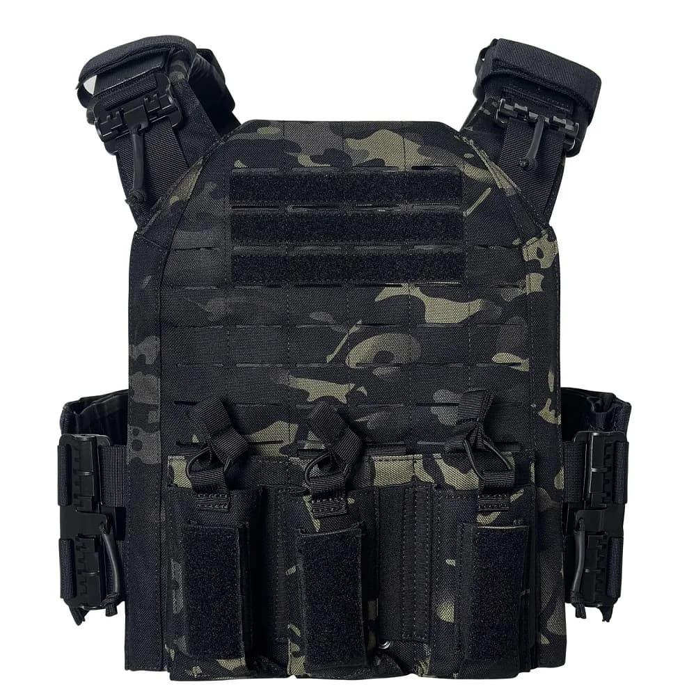 Gilet tactique laser cut 1000D Nylon FS Style Strandhogg à relâche rapide avec poche double triple chargeurs