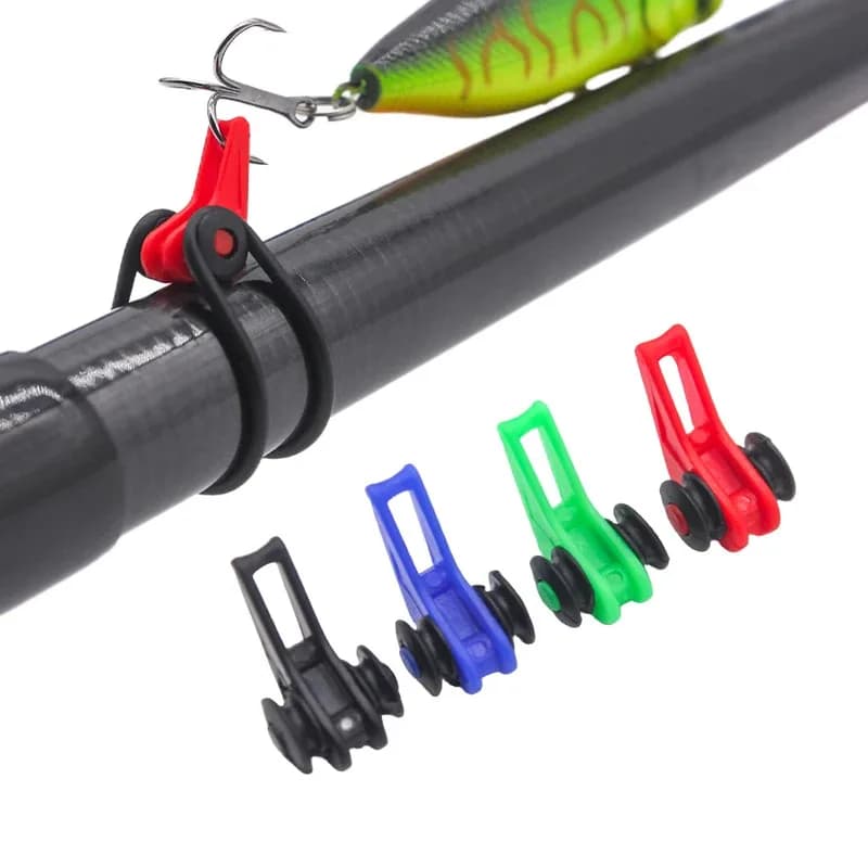 Hameçons porte-esches sécurité keeper 10 pièces avec anneaux caoutchouc pêche leurres