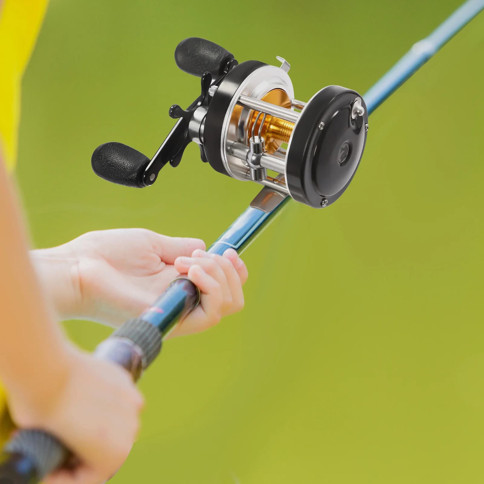 Moulinet casting rond conventionnel pour pêche au gros - Moulinet catfish #40 main gauche ou droite pour pêche traîne