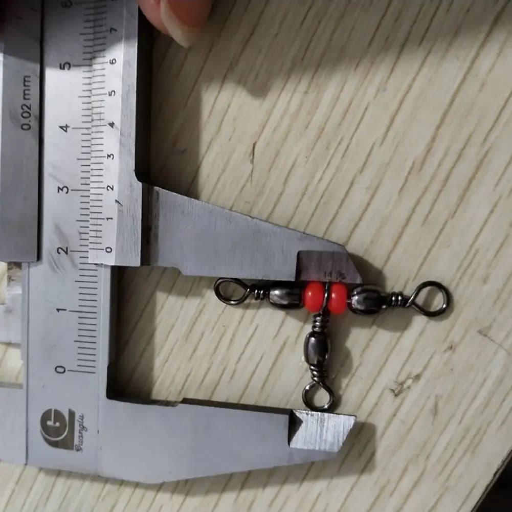 Triple swivels à bille 10 30 50 pièces pour pêche connecteur roulement à billes solide accessoires montage