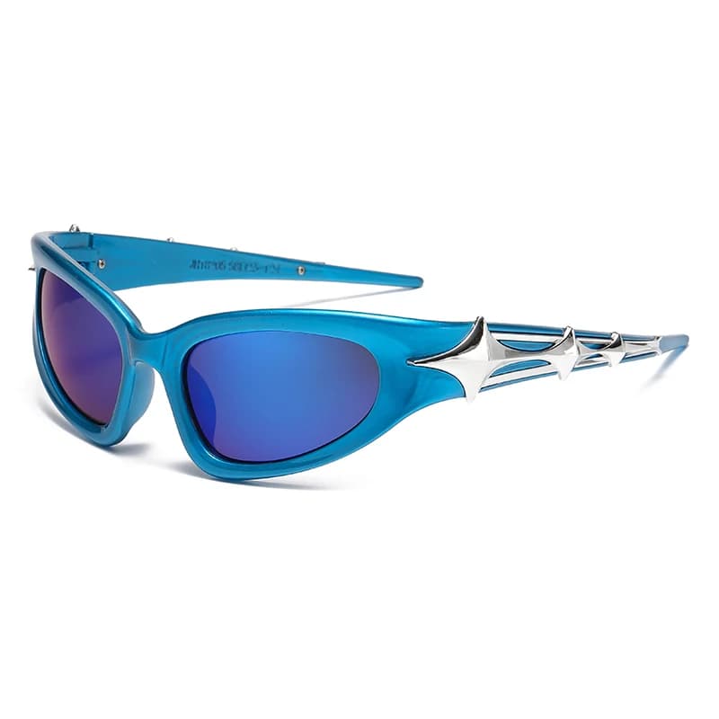 Lunettes de sport punk Y2K anti-lumière - Style vintage luxe UV400 unisexe pour pêche