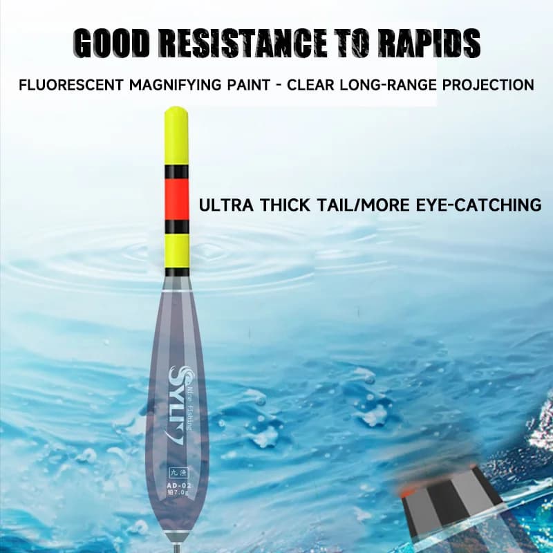Flotteur lumineux nuit pêche roche 2 pièces courte queue, 5.2mm, couleur changeante ou brillance constante