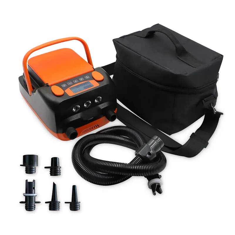 Pompe à air électrique 12V portable avec batterie intégrée pour bateau gonflable, SUP, kayak et canoë