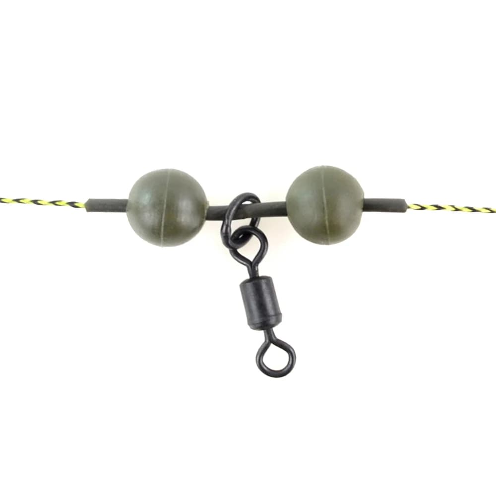 20 perles souples en caoutchouc vert anti-emmêlement pour la pêche à la carpe, accessoires montage AG131