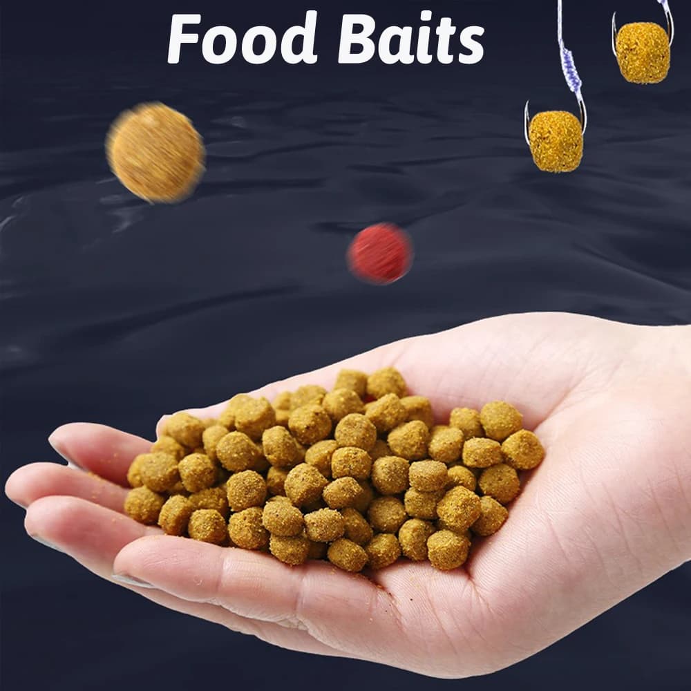 Nourriture appât carpe saveur poisson - Granulés attractifs fibre de blé pour pêche amorçage