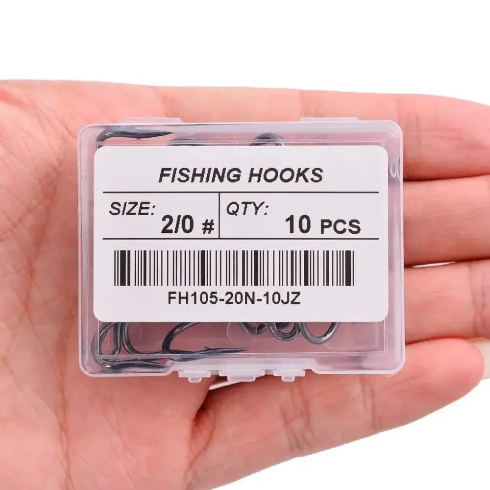 10 hameçons doubles jig crank acier carbone pour pêche carpe et leurres souples