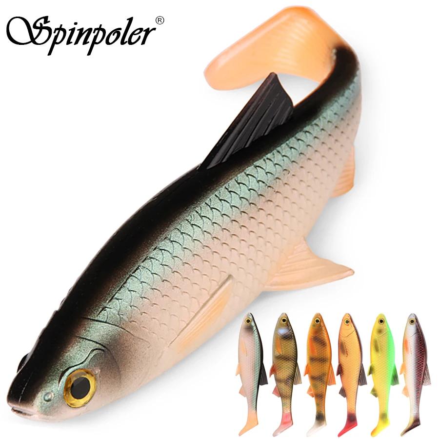 Leurre souple 3D Roach pêche carnassiers leurre shad paddle tail pour brochet sandre et perche