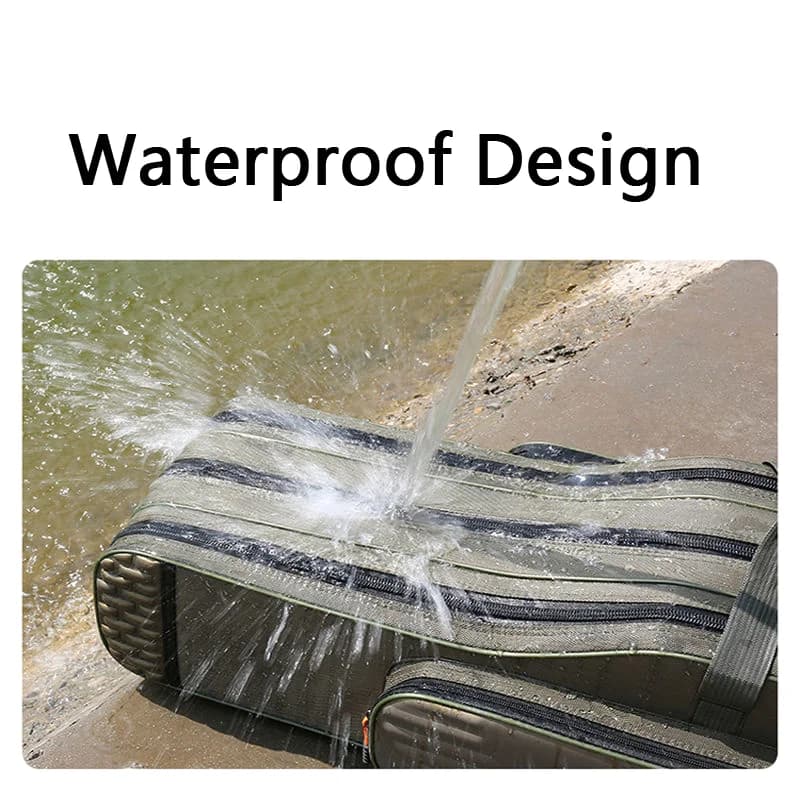 Sac de pêche léger et étanche 2-4 couches 130 cm pour canne, leurres et moulinets - Boîte de rangement