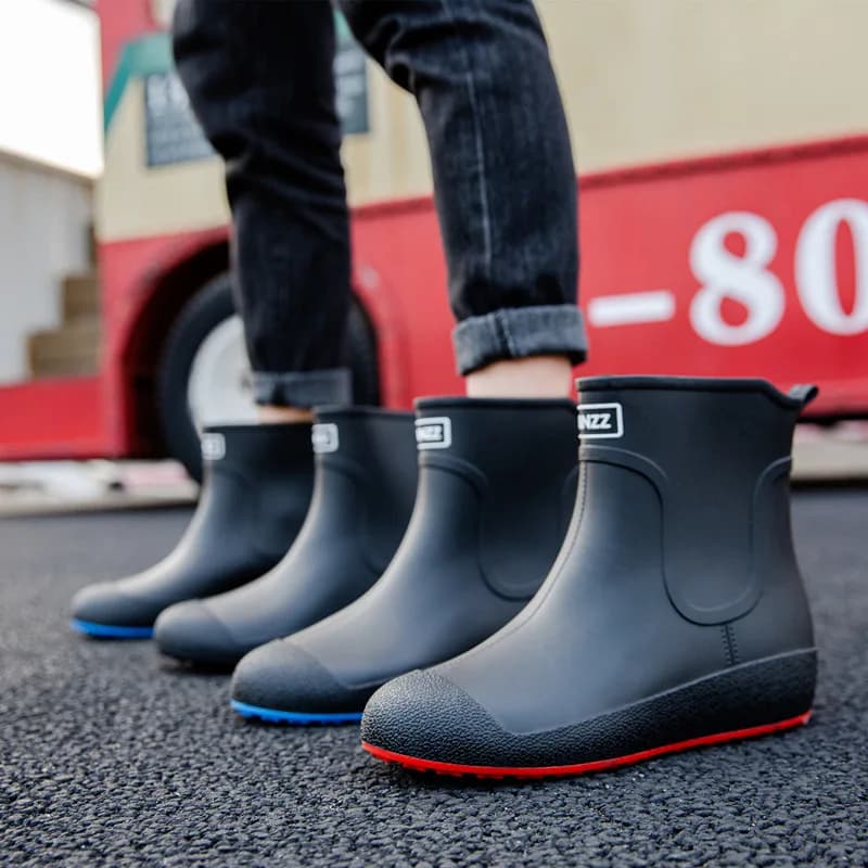 Bottes pluie mi-mollet été hiver homme femme imperméables anti-dérapage toutes saisons pêche
