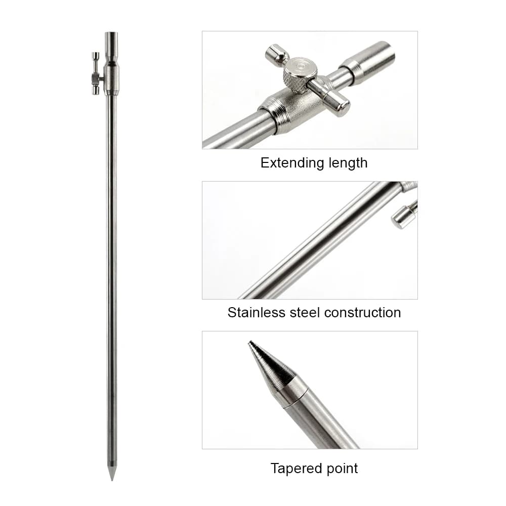 Support 4 pièces pour cannes à pêche carpe Hirisi - Rod pod adaptable aux alarmes de touches