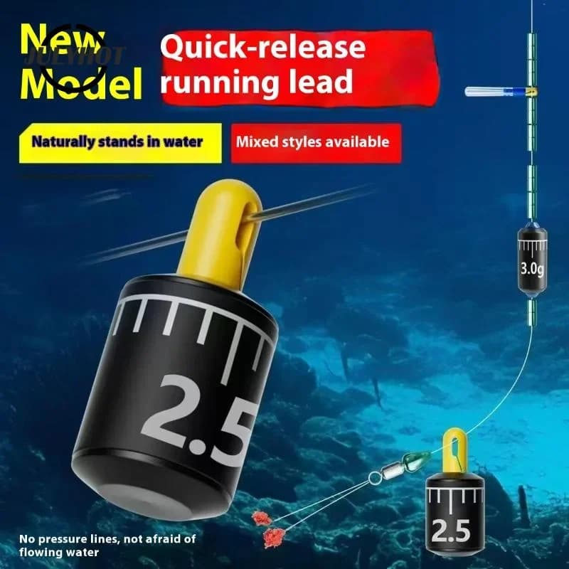 Kit de 5 plombs de pêche en forme de goutte d'eau avec marquages d'échelle - Poids ajustables