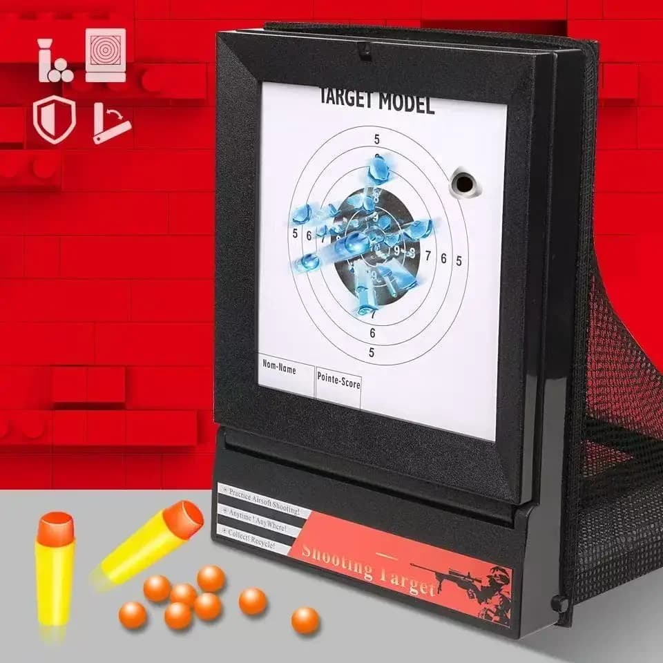 Kit cible airsoft A1 avec 10 cibles papier remplaçables pour fusil à billes et pellet gun