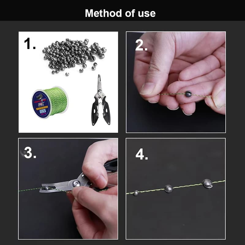 Plombs souples extra doux 50g assortis pour pêche au flotteur - Poids 0.2g à 1.0g
