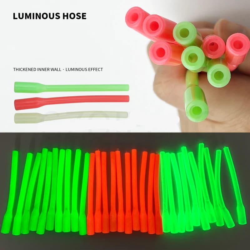 Tube lumineux anti-morsure pour pêche en mer - 10 pièces de 7,5cm contre l'emmêlement des bas de ligne