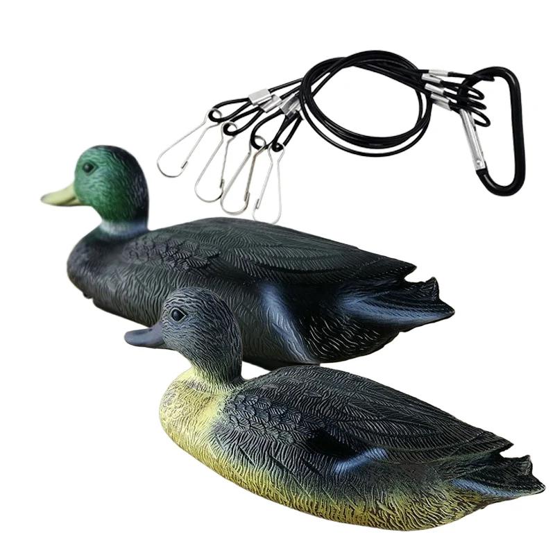 Kit de ligne Gang Rig pour leurres de canard - câble acier gainé PVC avec attaches rapides