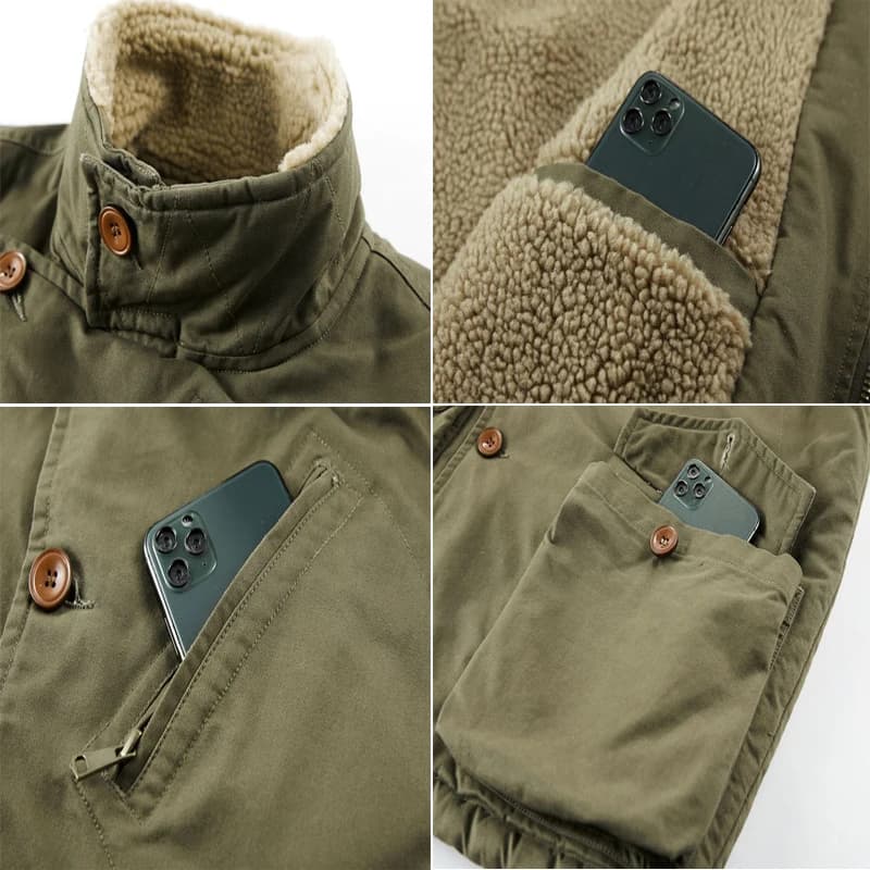 Gilet polaire pêche homme hiver - Veste matelassée sans manches - Tenue tactique pêche froide
