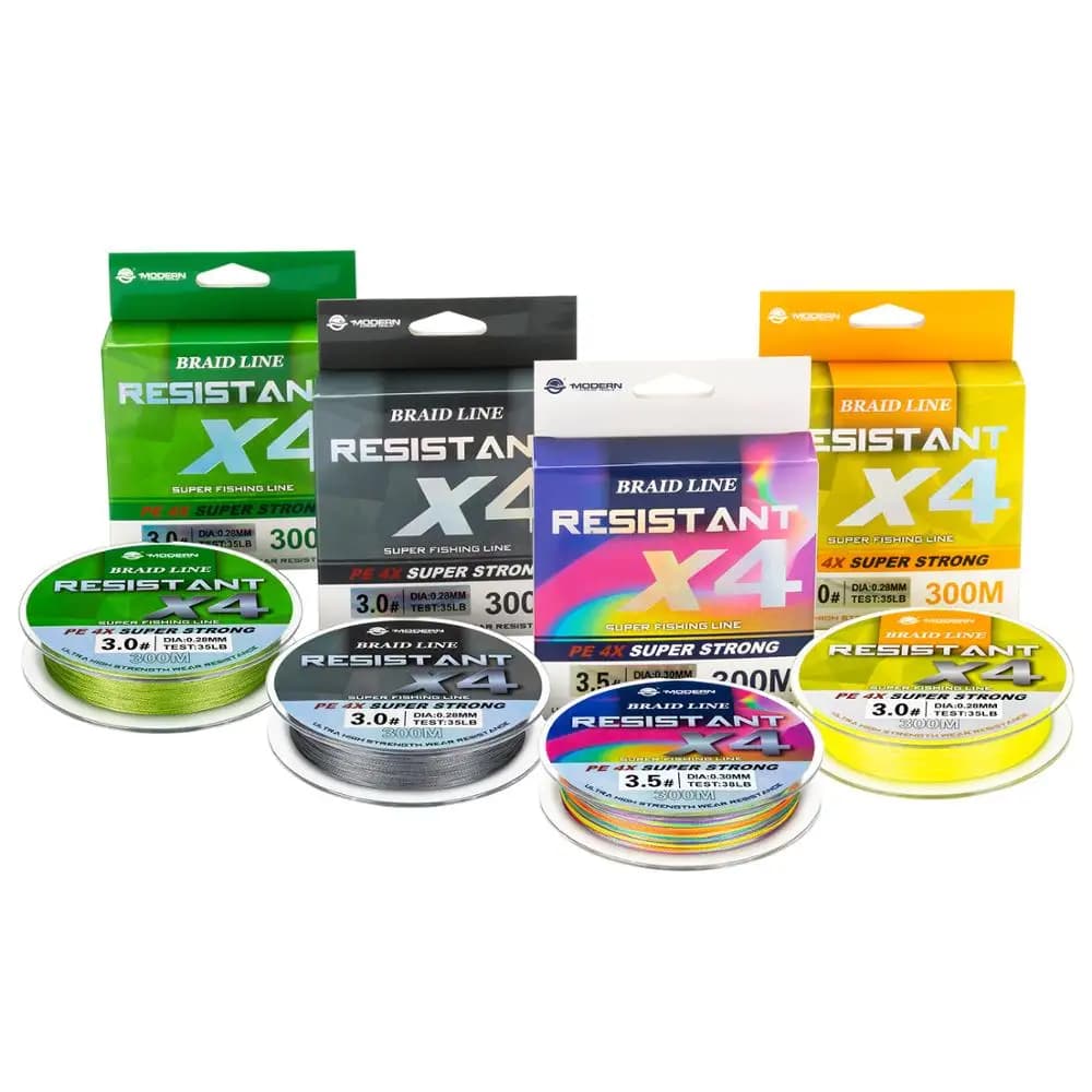 Ligne de pêche japonaise Zukibo 300m PE 4 brins multicolore 8-80lb, ultra-résistante pour la pêche de la carpe