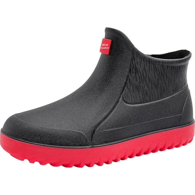 Bottes de pêche imperméables cheville homme - Chaussures PVC respirantes confortables pour pêche extérieure