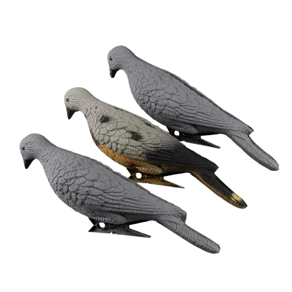 Leurre pigeon 3D complet avec clip métallique - Pour chasse extérieure et décoying efficace