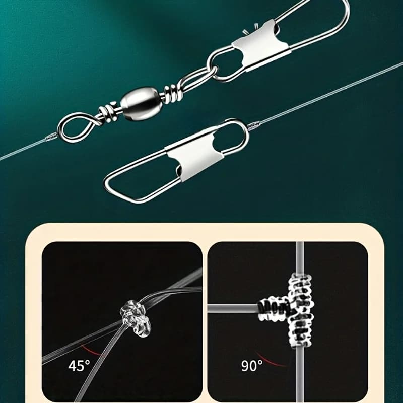 Set 5 hameçons extra-affûtés design T - Matériel pêche précision tailles 3# à 10# avec ficelle
