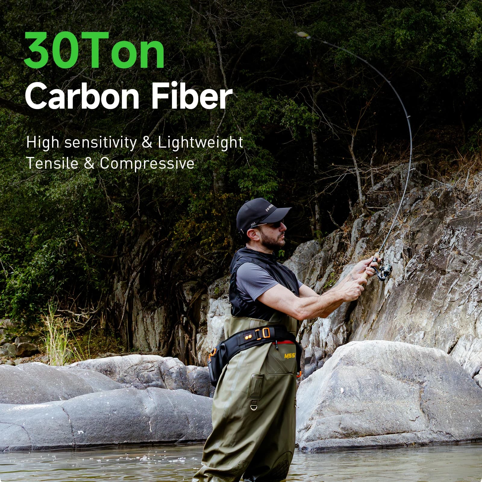 Canne BFS ultralégère HANDING 78g Magic L micro leurres 1-8g avec anneaux FUJI®