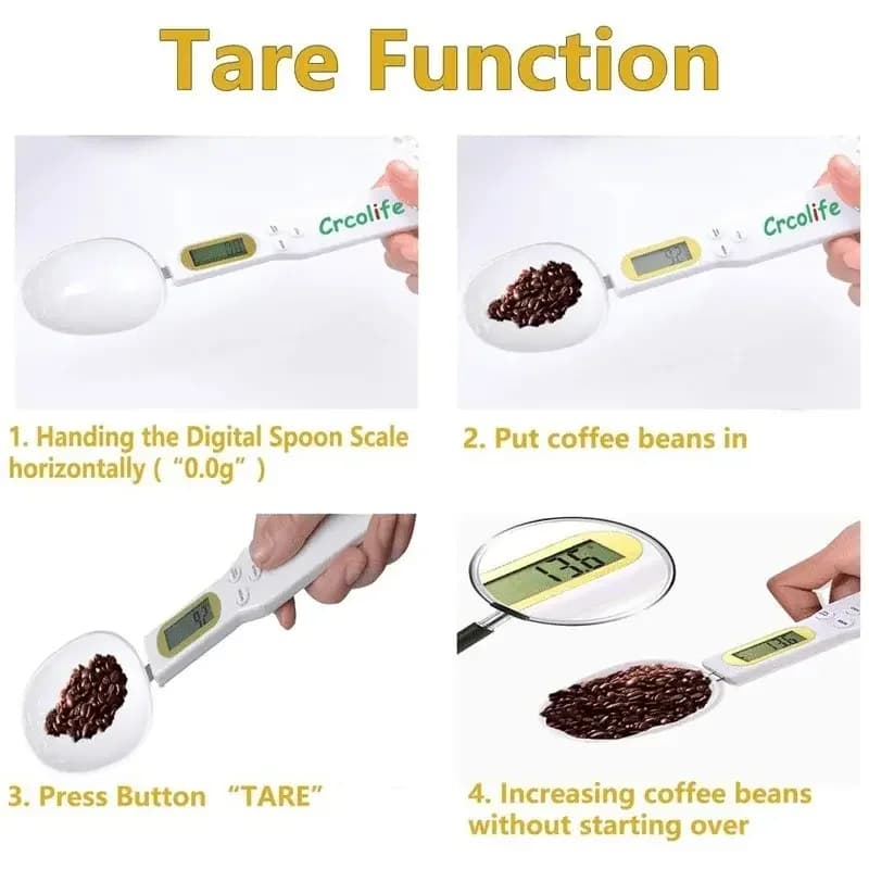 Balance de cuisine numérique portable 500g/0.1g avec cuillère doseuse LCD pour aliments et ingrédients
