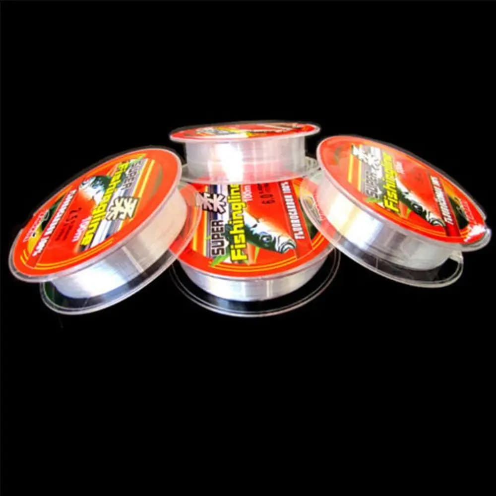 Ligne de pêche fluorocarbone 100m monofilament nylon - 0.8 à 6LB ligne durable pour tous usages