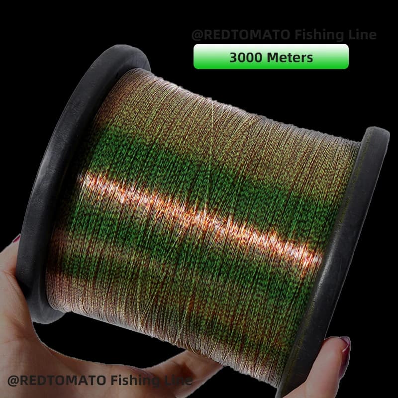 Ligne de pêche fluorocarbone invisible 3000m pour carpe et algues, résistante et discrète