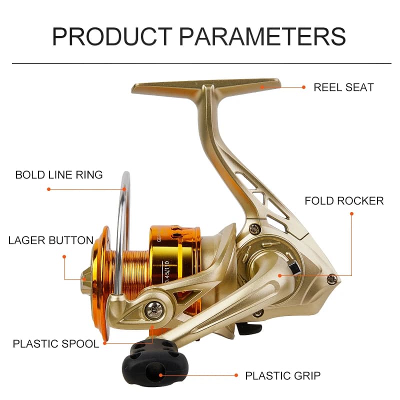 Moulinet de pêche spinning Billings pour eau douce et mer ultra-léger bobine pliante rocker interchangeable gauche droite