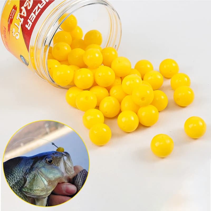 Leurre flottant maïs 50PCS - Appât artificiel TPE pour carpe avec flottabilité réglable 8-14mm