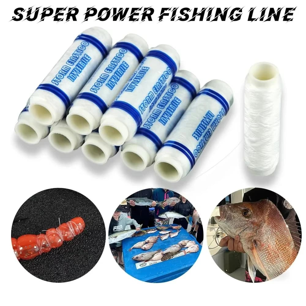 Fil de pêche élastique invisible 0,2 mm 250 m haute résistance pour appâts naturels et leurres