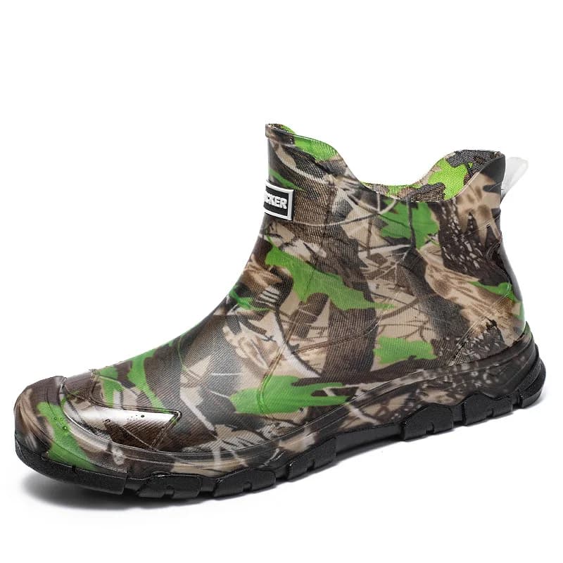 Bottes camouflage homme grandes tailles 46-48 imperméables anti-dérapantes PVC confortables