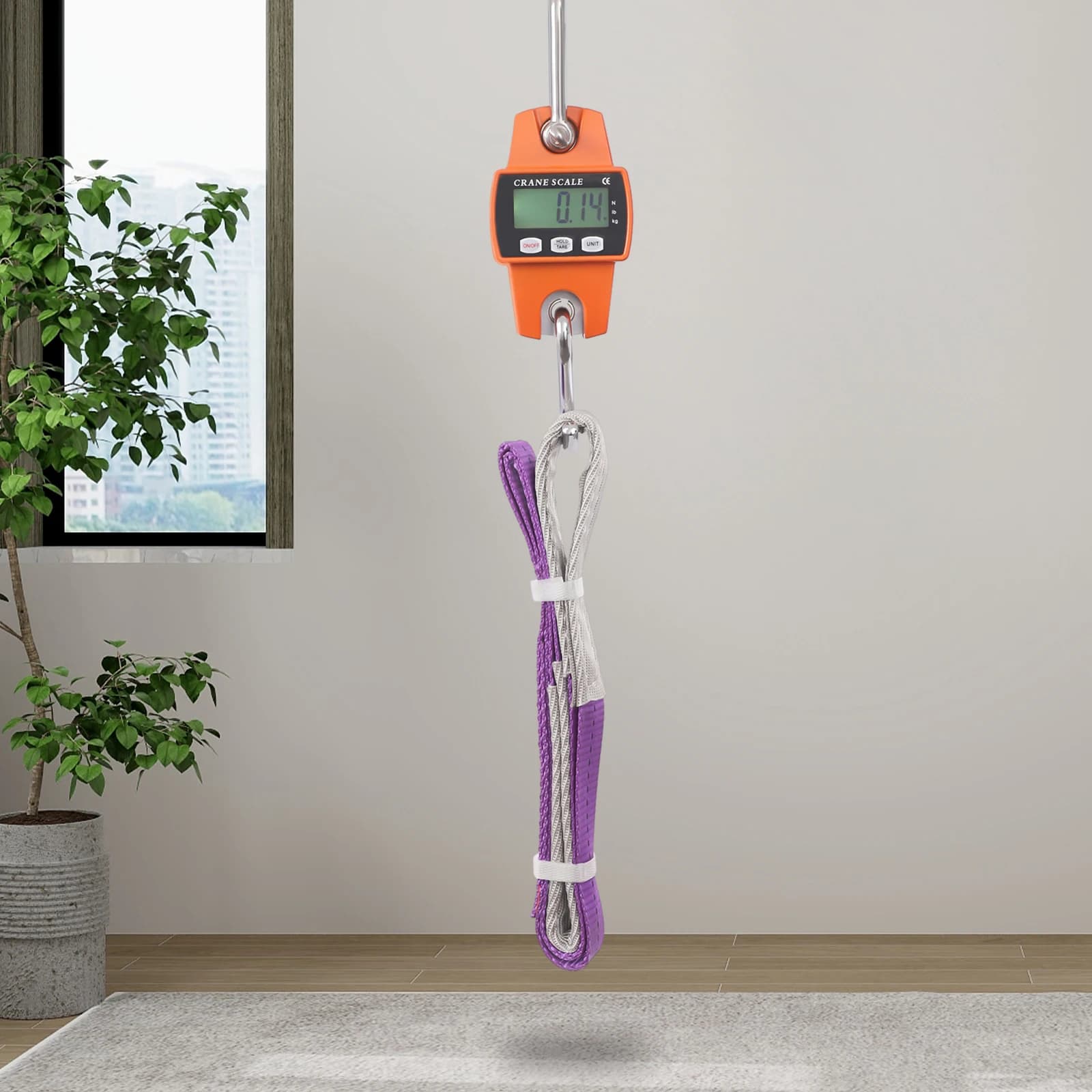 Balance gru électronique 300kg pêche LCD alarme surcharge unités kg/lb/n