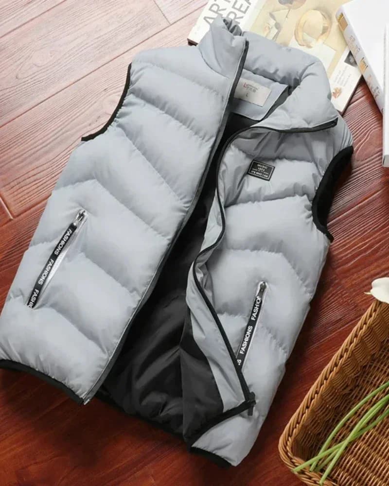 Veste sans manches matelassée homme doudoune hiver pêche veste chaude coupe-vent extérieur