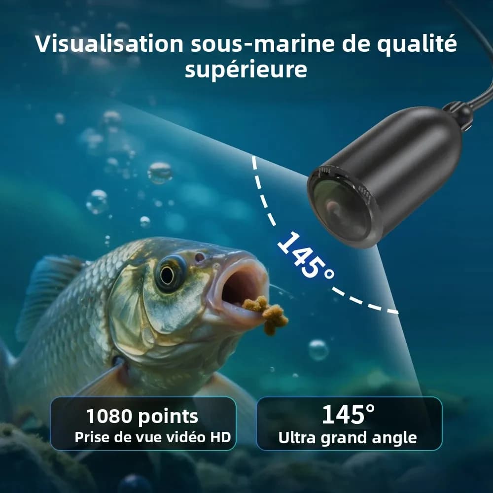 Caméra sous-marine pêche hiver 4.3 pouces avec vision nocturne - Détecteur glace pêcheur professionnel