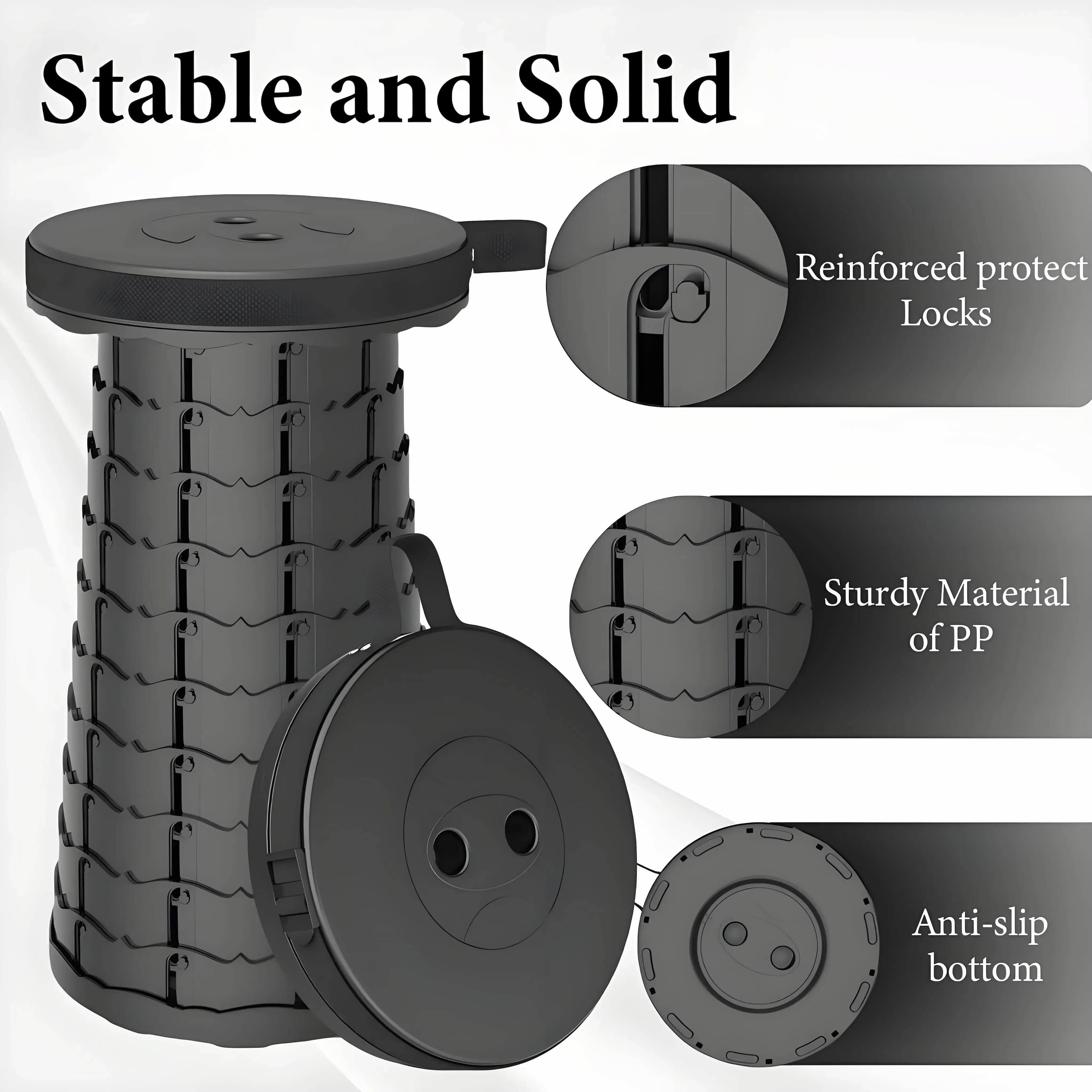Tabouret pliant portable ultra-léger - Siège compact pour pêche, randonnée et transports