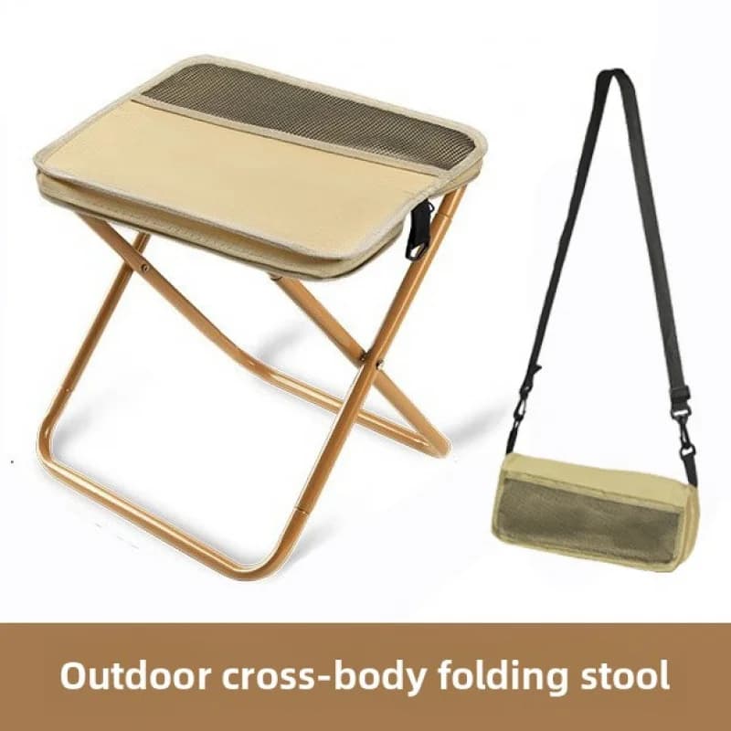 Tabouret pliant compact en forme de sac à main pour pêche, camping et voyages légers